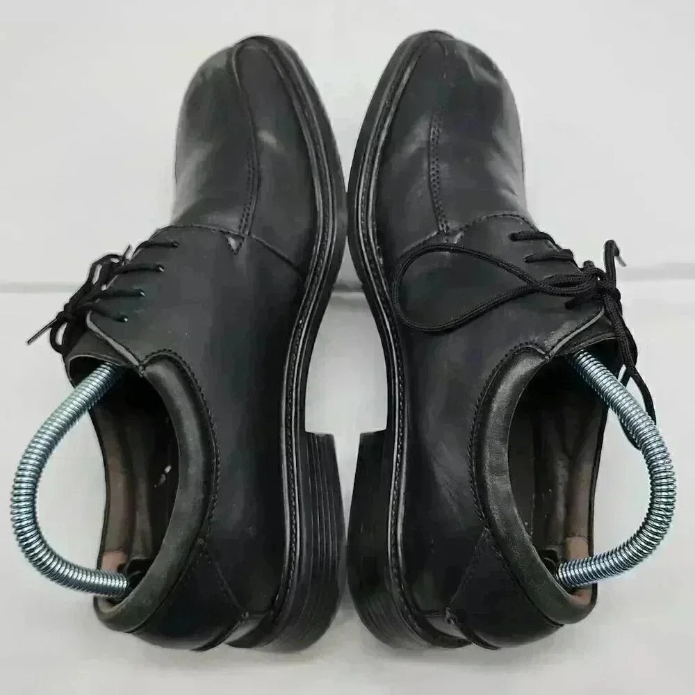 Nunn Bush Mens Black Marcell Lace Up Bike Toe Leather Oxford Dress Shoes Size 8M - Picture 10 of 13